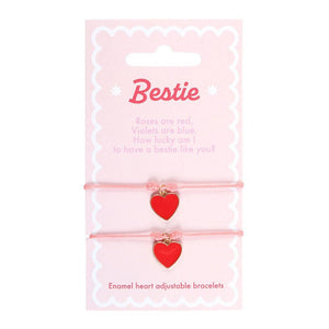 Besties Heart Charm Valentine's Day Friendship Bracelets
