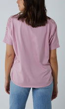 Load image into Gallery viewer, PINK BRODERIE BATWING KNOT FRONT TOP