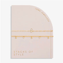 Load image into Gallery viewer, Joma Jewellery - Stacks Of Style: Gold Organic Shape Bracelet Set Of 2