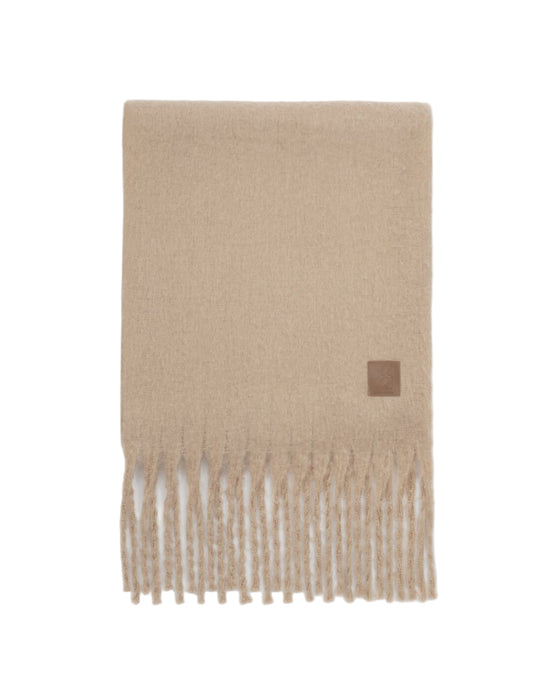 Oversized Recycled Tassel Scarf taupe