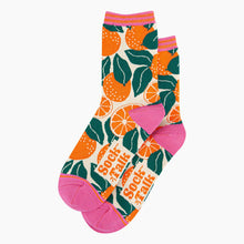 Load image into Gallery viewer, Women&#39;s Bamboo Socks - Cream, Orange Tree: UK 3-7 | EU 36-40 | US 5-9