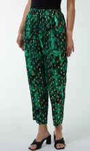 Load image into Gallery viewer, GREEN FOIL LEAF DETAIL CAPRI TROUSERS