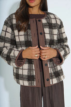 Load image into Gallery viewer, Traditional Check Reversible Jacket in Brown