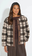 Load image into Gallery viewer, Traditional Check Reversible Jacket in Brown