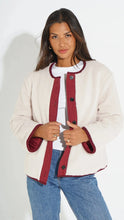 Load image into Gallery viewer, Borg Reversible Jacket in Berry