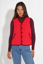 Load image into Gallery viewer, Striped Reversible Gilet in Pink/Red