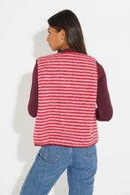 Load image into Gallery viewer, Striped Reversible Gilet in Pink/Red