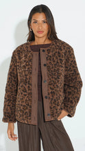Load image into Gallery viewer, Leopard Print Reversible Jacket in Brown