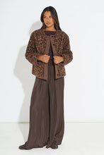 Load image into Gallery viewer, Leopard Print Reversible Jacket in Brown