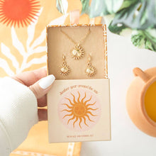 Load image into Gallery viewer, Sun Earring and Necklace Set