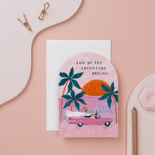 Load image into Gallery viewer, Adventures Wedding Card | Bride &amp; Groom Card | Wedding Cards