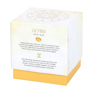 Gemini Lavender & Cedarwood Zodiac Crystal Candle