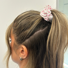 Load image into Gallery viewer, Pink Watercolour Flowers Scrunchie