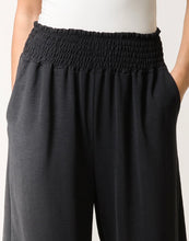 Load image into Gallery viewer, Black Wide Leg Elasticated Waist Trousers