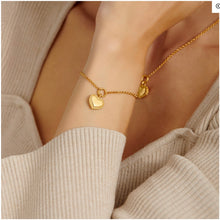 Load image into Gallery viewer, 'Love' Waterproof Gold Heart Bracelet