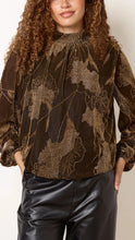 Load image into Gallery viewer, Bronze Floral Puff Ball Top