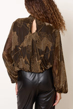 Load image into Gallery viewer, Bronze Floral Puff Ball Top