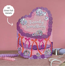 Load image into Gallery viewer, Twenty Something - Birthday Cake Shaped Greeting Card