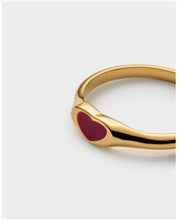 Load image into Gallery viewer, ROUGE WATERPROOF GOLD HEART RING
