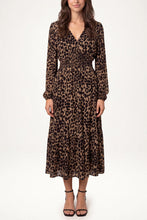 Load image into Gallery viewer, Leopard Print Shirred Magic Dress