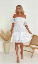 Load image into Gallery viewer, Camden Broidery Off Shoulder Dress White