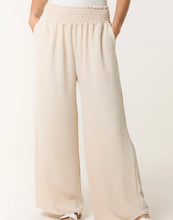 Load image into Gallery viewer, Cream Elasticated Waist Wide Leg Trouser