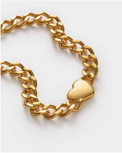 Load image into Gallery viewer, Allure Waterproof Gold Heart Chain Bracelet