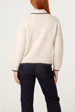 Load image into Gallery viewer, Floral Embroidered Zip Up Cardigan