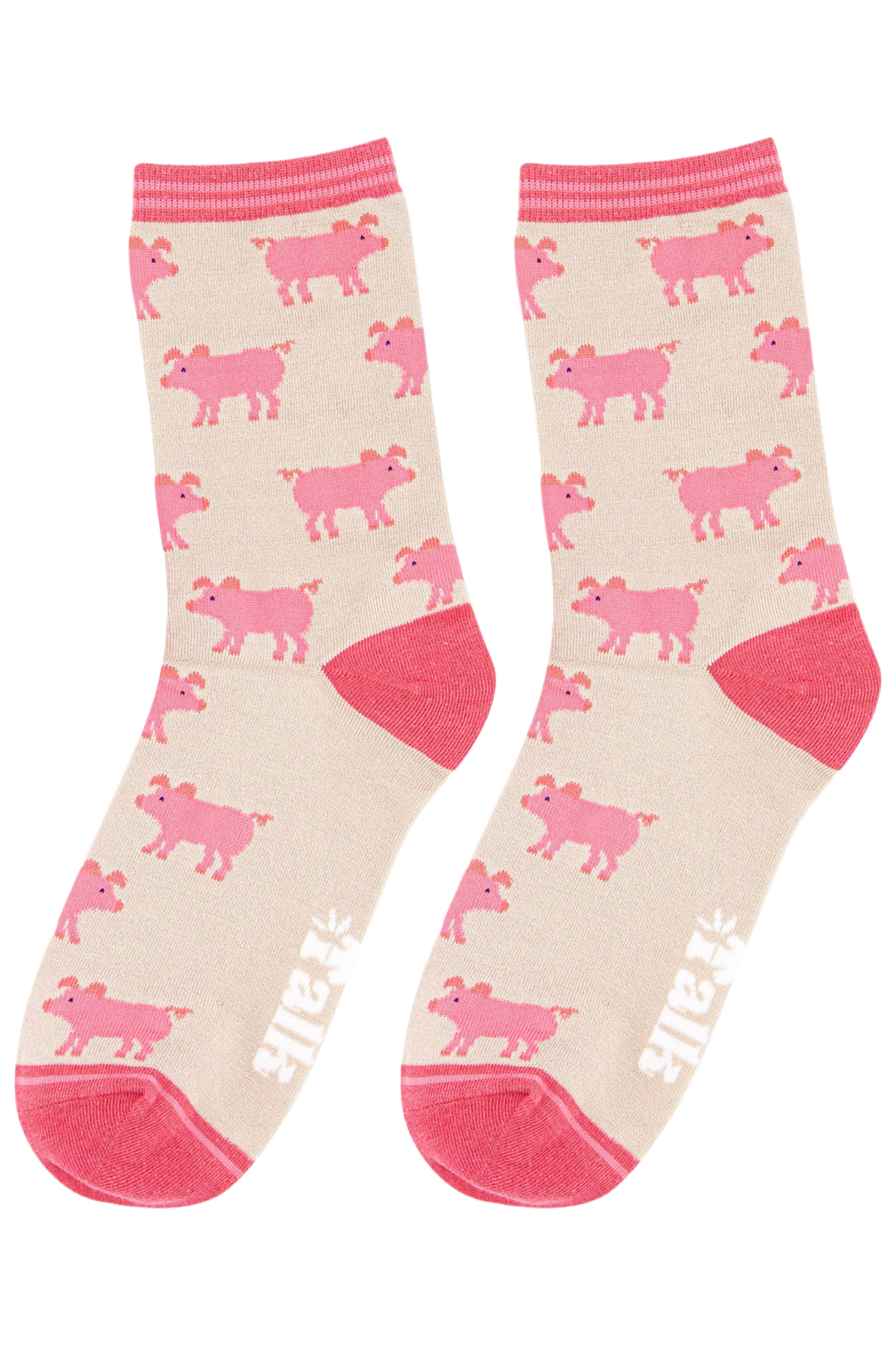 Women's Pig Print Bamboo Socks: UK 3-7 | EU 36-40 | US 5-9