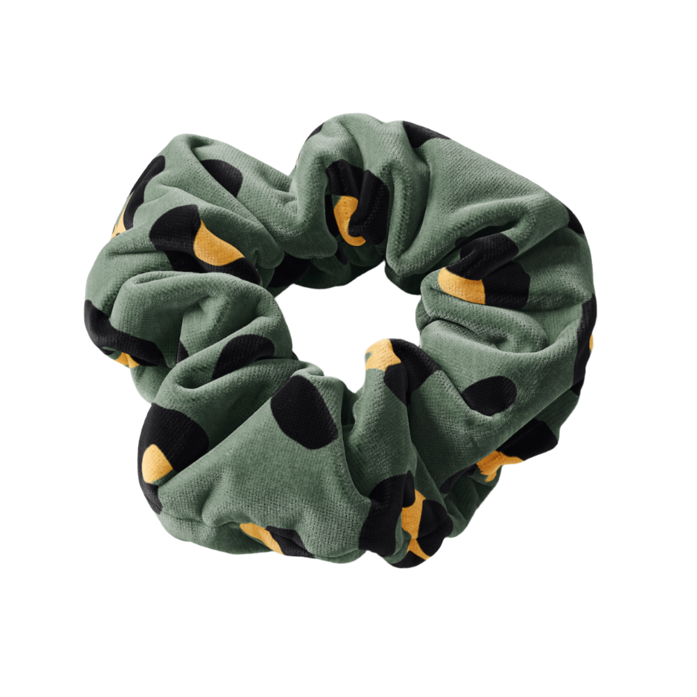 Khaki Leopard Scrunchie