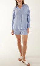 Load image into Gallery viewer, BLUE  LIGHTWEIGHT SHIRT &amp; SHORTS CO-ORD SET