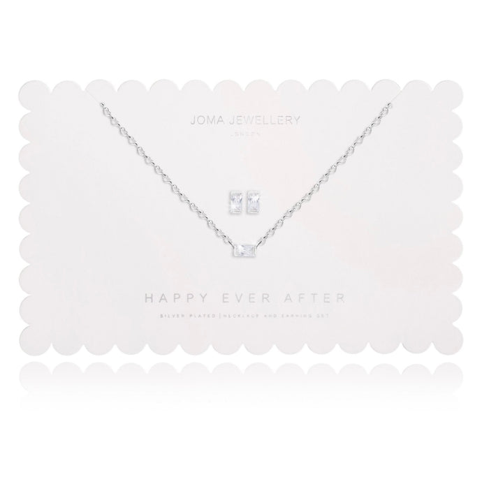 Joma Happy Ever After Baguette Earring & Necklace Set