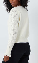 Load image into Gallery viewer, CREAM TEXTURED SLEEVE FRILL CUFFED JUMPER