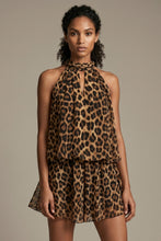 Load image into Gallery viewer, Leopard Chiffon Halterneck Playsuit