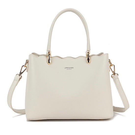 Cream Scalloped Bag