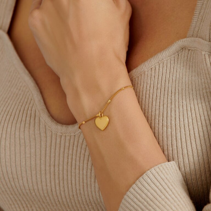 'Forever' Waterproof Gold Heart Bracelet