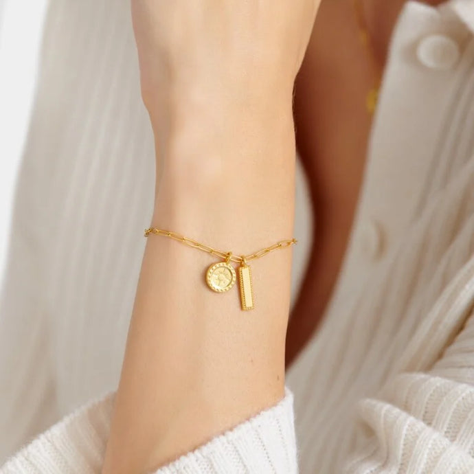 'Collect Adventures' Waterproof Gold Charm Bracelet