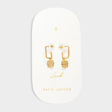 Load image into Gallery viewer, &#39;Luck&#39; Waterproof Gold Antique Coin Hoop Earrings