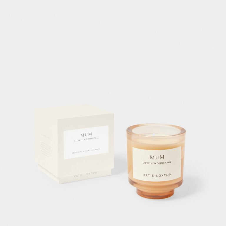 Sentiment Candle 'Mum' - Fresh Linen