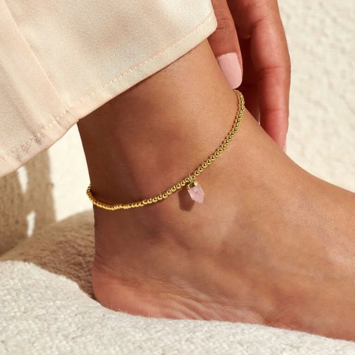 Rose Quartz Crystal Anklet