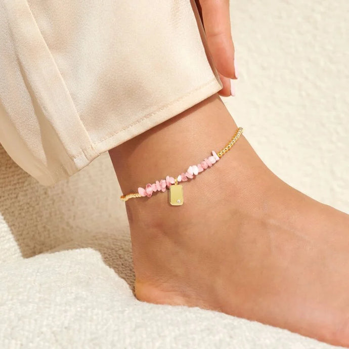Pink Crystal Anklet