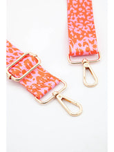 Load image into Gallery viewer, Two Tone Animal and Star Print Bag Strap in Pink &amp; Orange