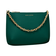 Load image into Gallery viewer, Katie loxton emerald Astrid chain clutch