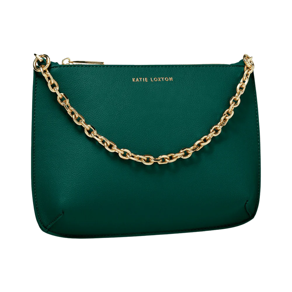 Katie loxton emerald Astrid chain clutch
