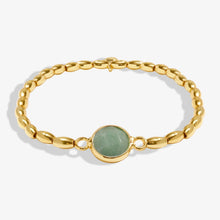Load image into Gallery viewer, Serenity Stones Aventurine Bracelet In Gold Plating