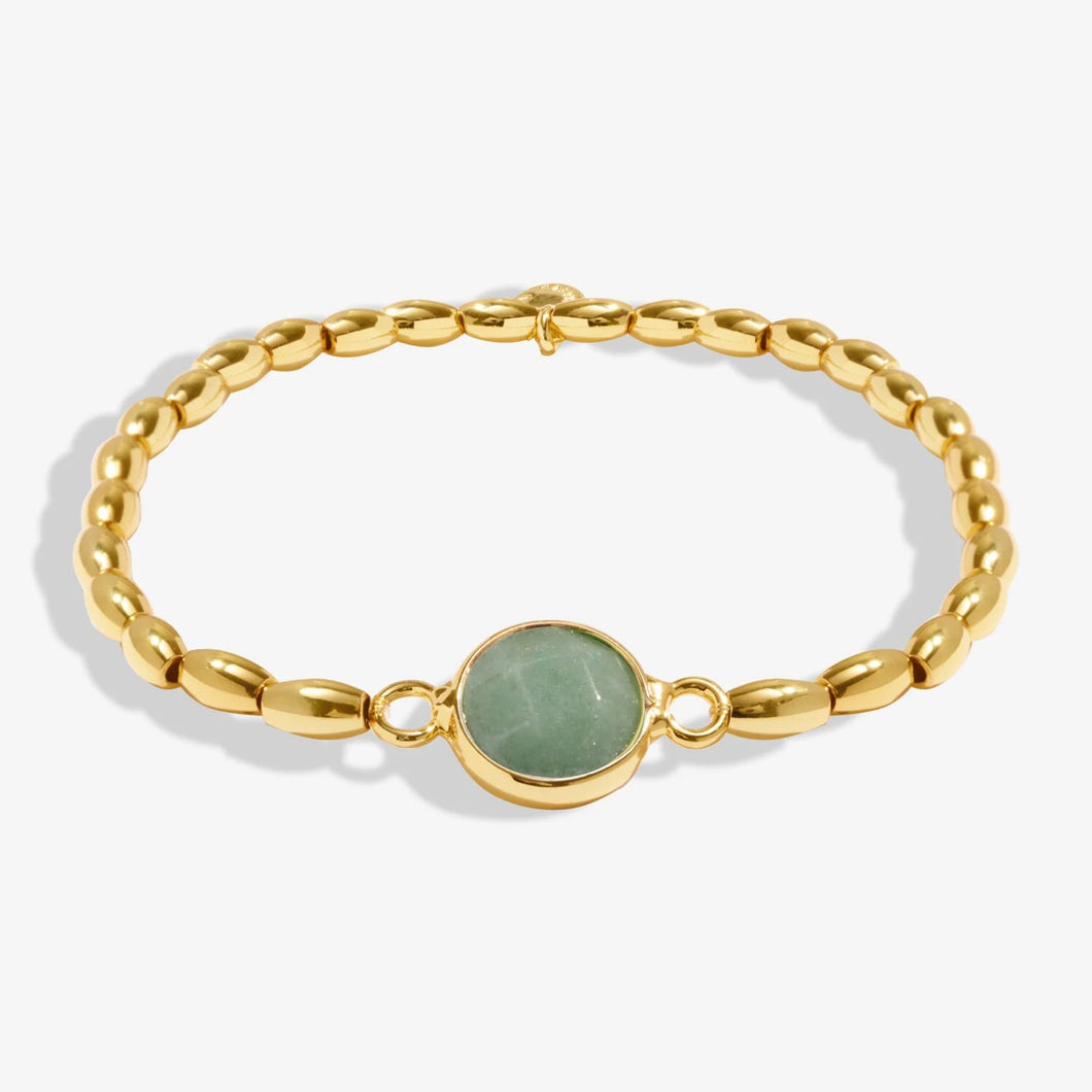 Serenity Stones Aventurine Bracelet In Gold Plating