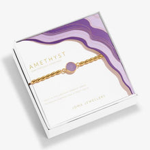 Load image into Gallery viewer, Serenity Stones Amethyst Bracelet In Gold Plating