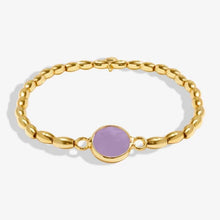 Load image into Gallery viewer, Serenity Stones Amethyst Bracelet In Gold Plating