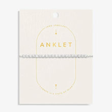 Load image into Gallery viewer, Tennis Anklet in Silver Plating
