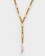 Load image into Gallery viewer, Allure Waterproof Gold Pearl Lariat Necklace
